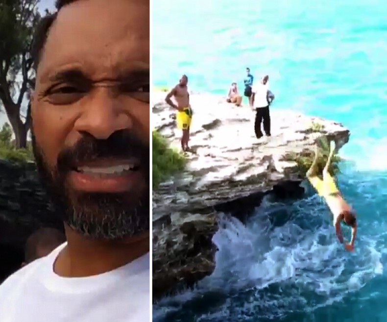 Mike Epps Cliffdivin out Admiralty wif Bermudians! [Video]
