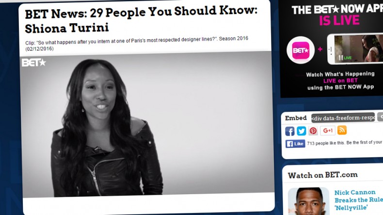 Bermudian Shiona Turini Makes it on BET'S 29 People You Should Know List
