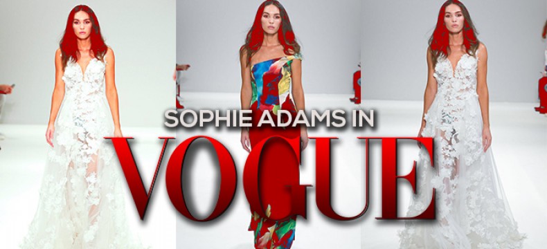 Bermudian Model Sophie Adams in Mimi Tran at London Fashion Week